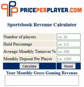 Bookie Revenue Calculator