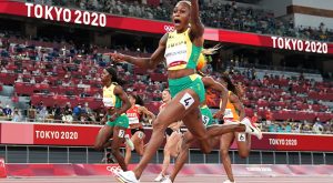 Bookie Celebrate All-Jamaican Podium Finish in Olympic 100m Race